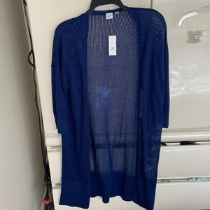 Medium long blue sweater